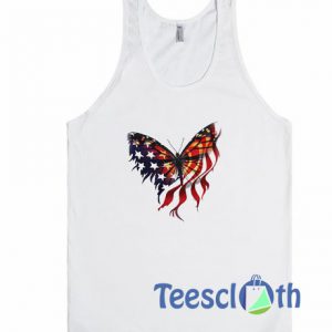 Butterfly American Flag Tank Top