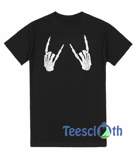 Metal Skeleton Hands T Shirt For Men Women And Youth