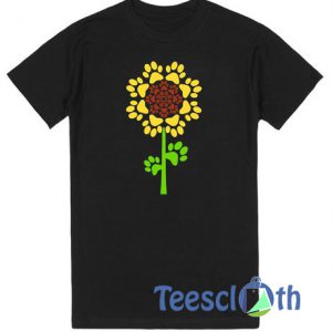 Sunflower Dog Paw T Shirt