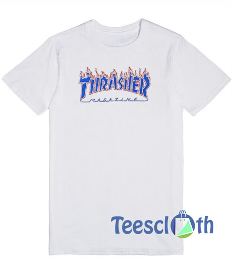 Thrasher Blue Magazine T Shirt For Men Women And Youth