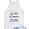 Party Like Frank Tank Top