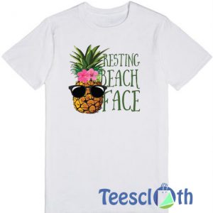 Pineapple Resting Beach Face T Shirt