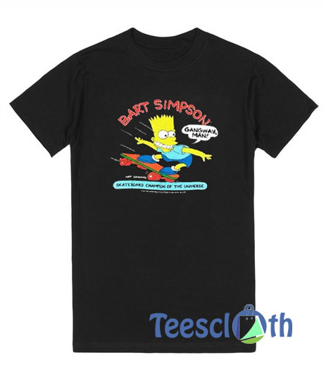 Jeg er stolt sko riffel Vintage 90s 1990 Bart Simpson Skateboard T Shirt For Men Women And Youth