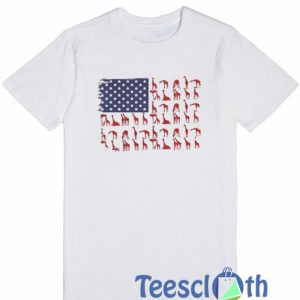 American Flag Giraffe T Shirt