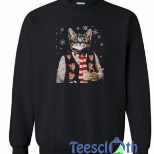 Hipster Cat Wearing Sweatshirt