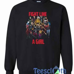 Marvel Girl Fight Like Sweatshirt