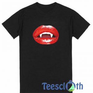 Red Lips Vampire T Shirt