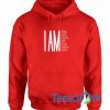 I Am Strong Font Hoodie