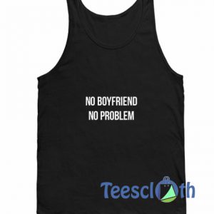 No Boyfriend Black Tank Top
