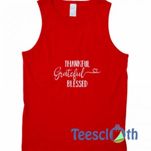Thankful Grateful Font Tank Top