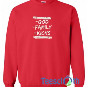 God Family Red Sweatshirt