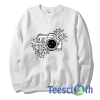 Rose Flower Camera Sweatshirt Unisex Adult Size S to 3XL