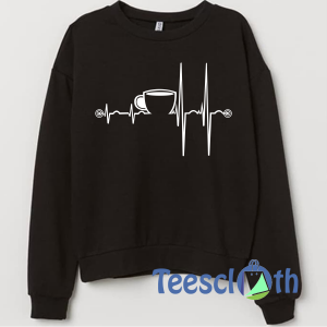 Coffee Heartbeat Sweatshirt Unisex Adult Size S to 3XL