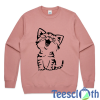 Cat Print Drop Sweatshirt Unisex Adult Size S to 3XL