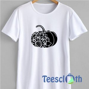 Floral Pumpkin T Shirt For Men Women And Youth