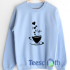 Love Coffee Art Sweatshirt Unisex Adult Size S to 3XL