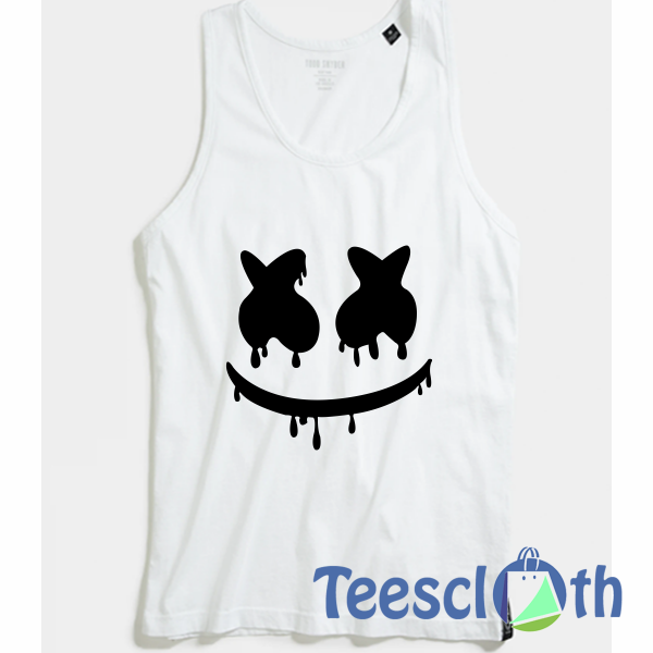 Marshmello Mask Printed Tank Top Men And Women Size S to 3XL