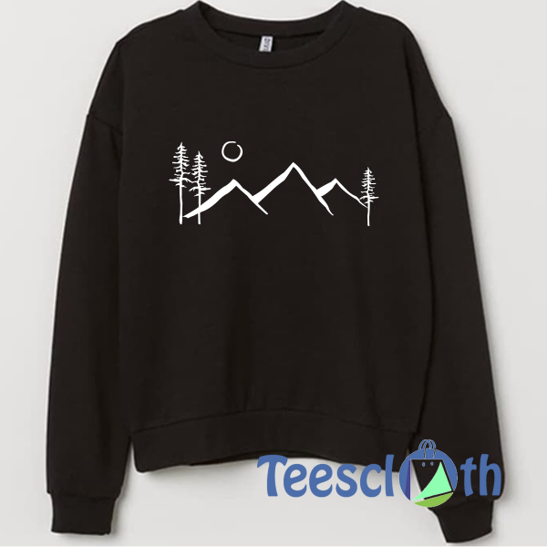 Minimalist Mountain Sweatshirt Unisex Adult Size S to 3XL