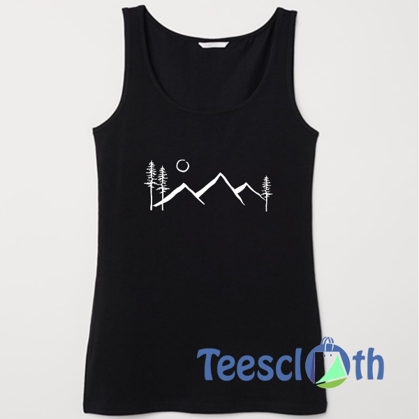 Minimalist Mountain Tank Top Men And Women Size S to 3XL