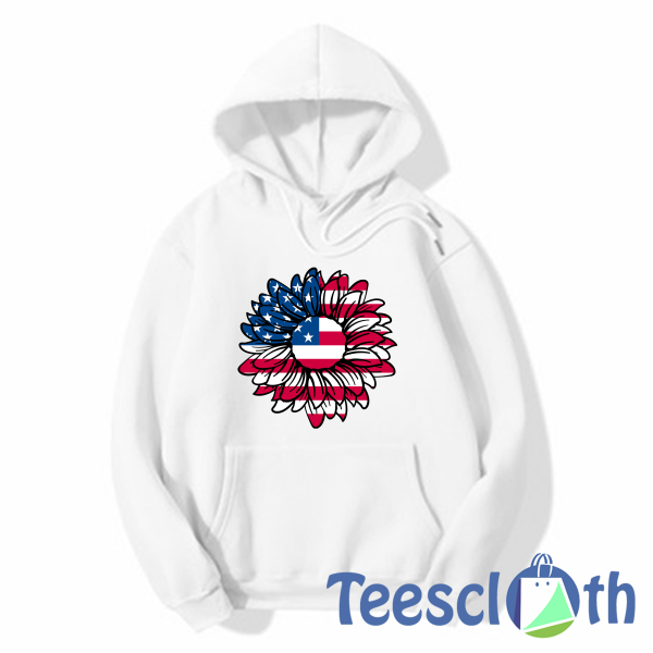 American Flag Sunflower Hoodie Unisex Adult Size S to 3XL
