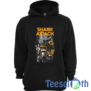 Shark Attack Illustration Hoodie Unisex Adult Size S to 3XL