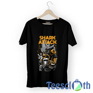 Shark Attack Illustration T Shirt For Men Women And Youth