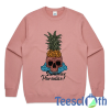 Pineapple Skull Head Sweatshirt Unisex Adult Size S to 3XL