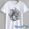 Heart Illustration T Shirt For Men Women And Youth