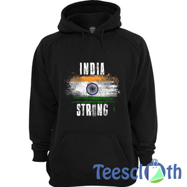 India Strong Distressed Hoodie Unisex Adult Size S to 3XL