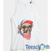USA Flag Dog Tank Top Men And Women Size S to 3XL