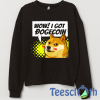Dogecoin Doge Sweatshirt Unisex Adult Size S to 3XL