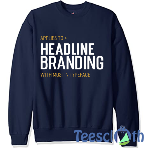 Headline Branding Sweatshirt Unisex Adult Size S to 3XL