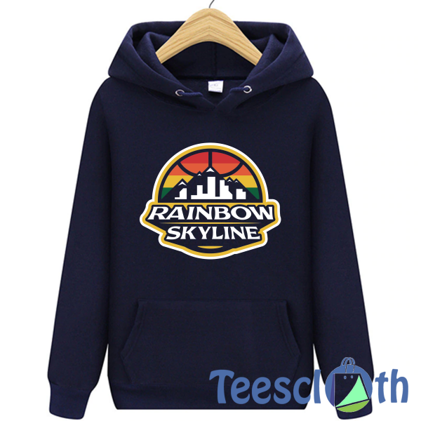 Rainbow Skyline Hoodie Unisex Adult Size S to 3XL