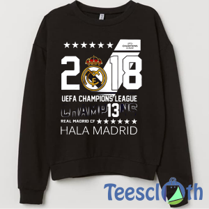 Real Madrid Champions Sweatshirt Unisex Adult Size S to 3XL
