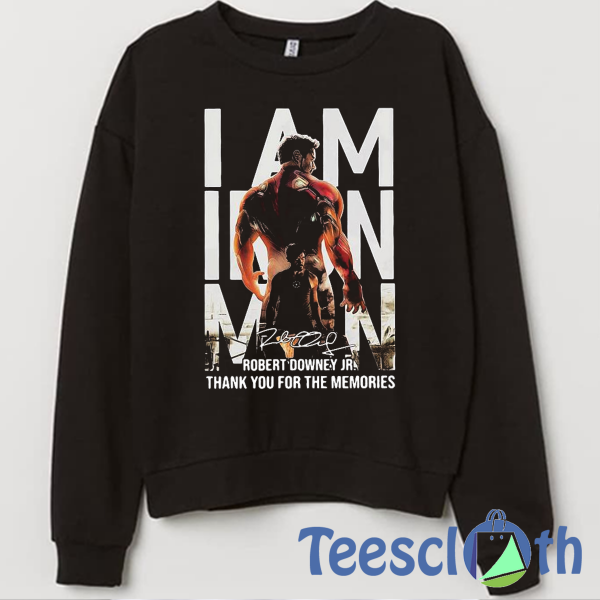 Robert Downey Jr Sweatshirt Unisex Adult Size S to 3XL