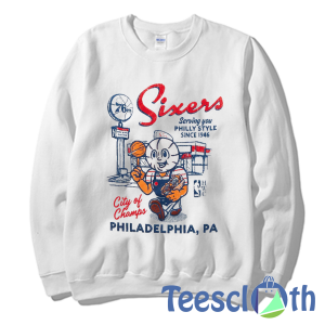 Sixers Philadelphia Sweatshirt Unisex Adult Size S to 3XL