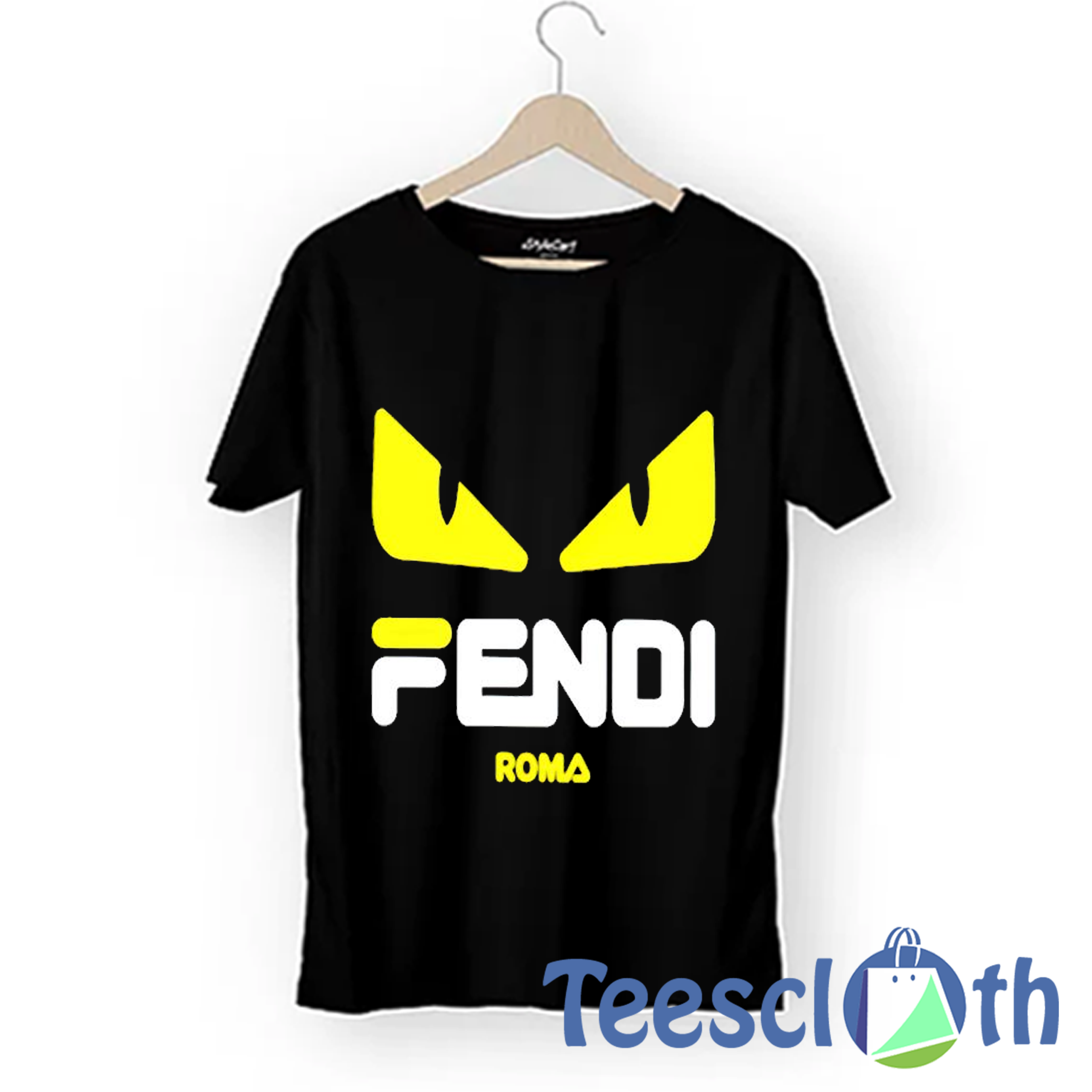 Fendi Black Roma Logo T-Shirt Fendi