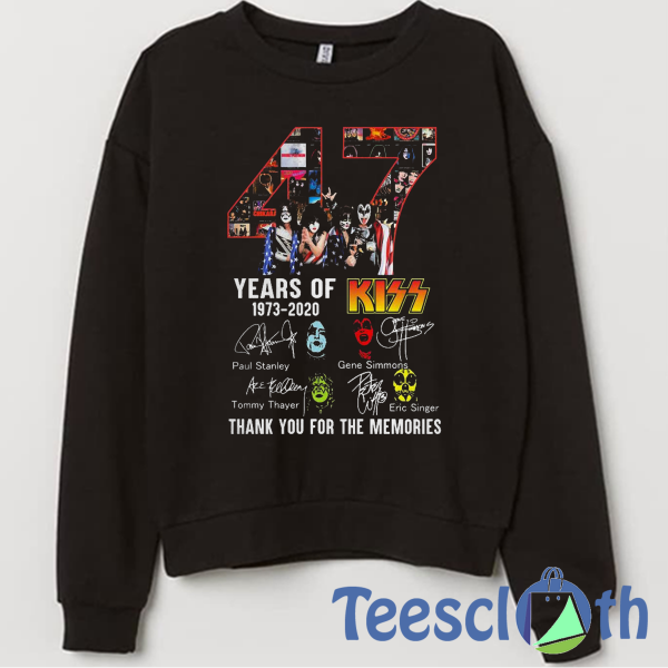 Years Kiss Rock Sweatshirt Unisex Adult Size S to 3XL